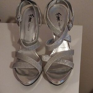 Fiona Night Women's Silver Strappy Heels